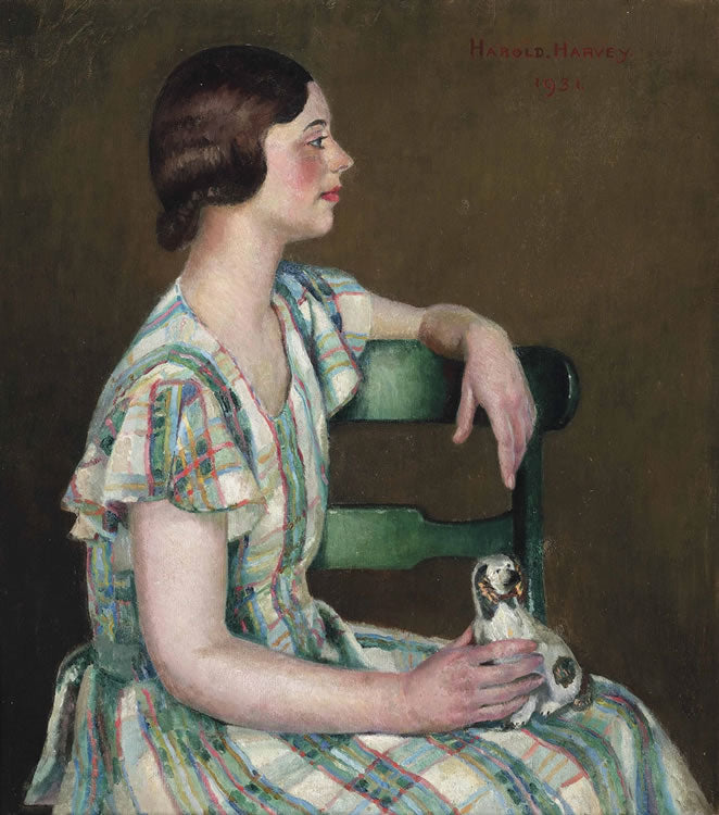 Study in Green by Harold Charles Francis Harvey,16x12(A3) Poster