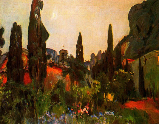 La hora ferviente. Montserrat, vintage artwork by Joaquin Mir  Trinxet, 12x8" (A4) Poster