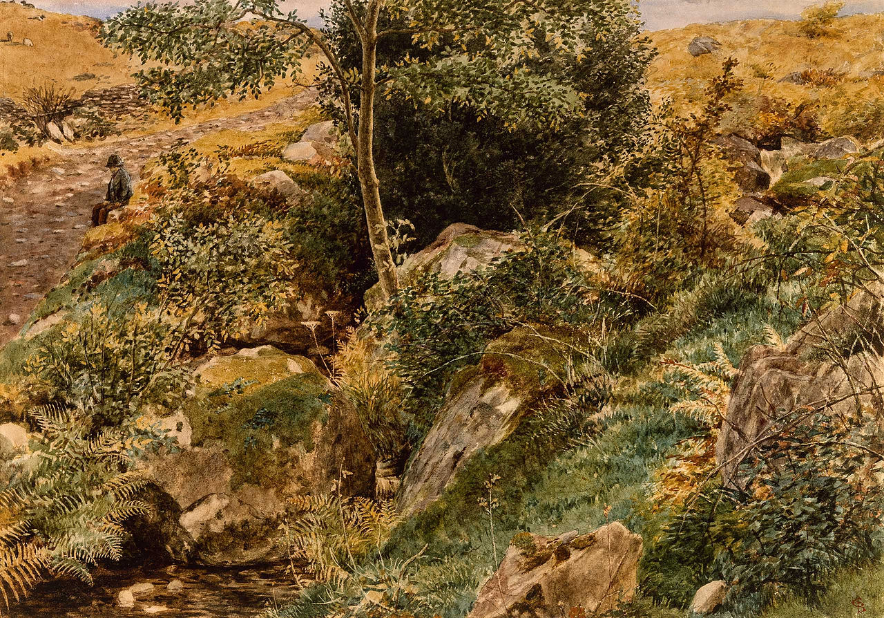 Autumn in the Welsh Hills, vintage artwork by George Price Boyce, R.W.S., 12x8" (A4) Poster