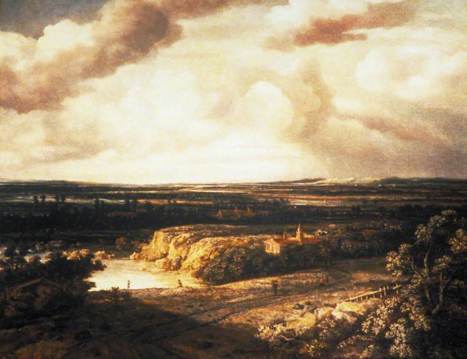 Panoramic Landscape, vintage artwork by Philips Koninck, 12x8" (A4) Poster