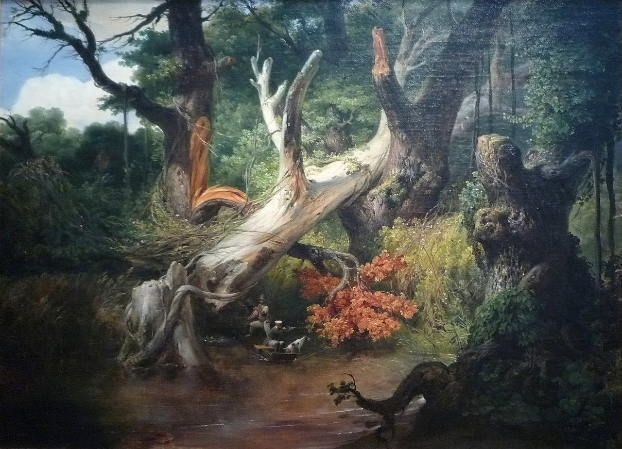 Hunting in the Pontine Marshes, vintage artwork by Horace Vernet, A3 (16x12") Poster Print