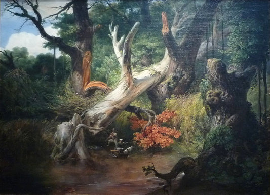Hunting in the Pontine Marshes, vintage artwork by Horace Vernet, A3 (16x12") Poster Print