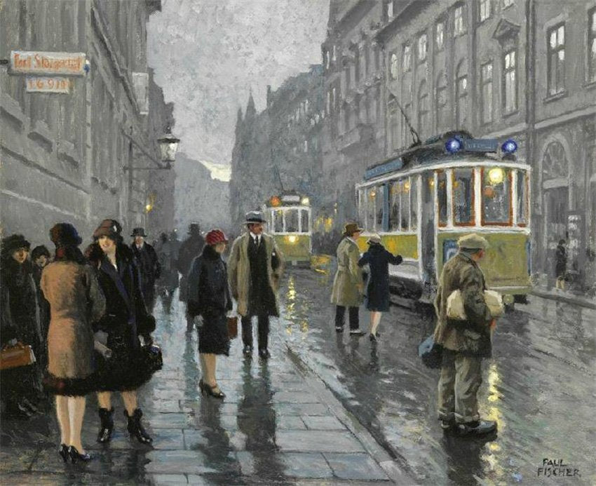Bredgade, Copenhagen by Paul-Gustave Fischer,A3(16x12")Poster