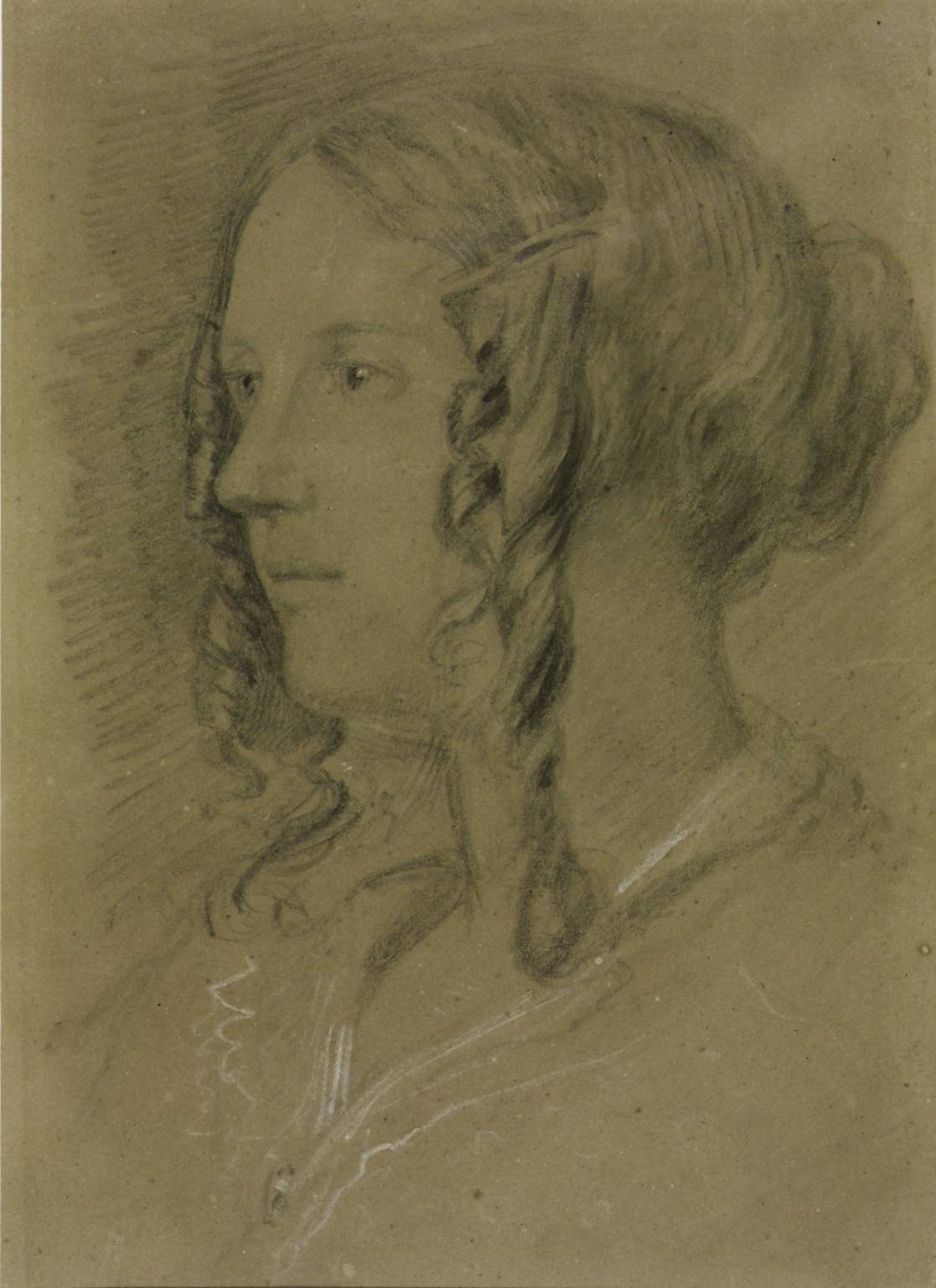 Mary Calvert, the Artist's Wife, vintage artwork by Edward Calvert, A3 (16x12") Poster Print
