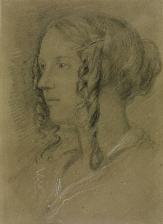 Mary Calvert, the Artist's Wife, vintage artwork by Edward Calvert, A3 (16x12") Poster Print