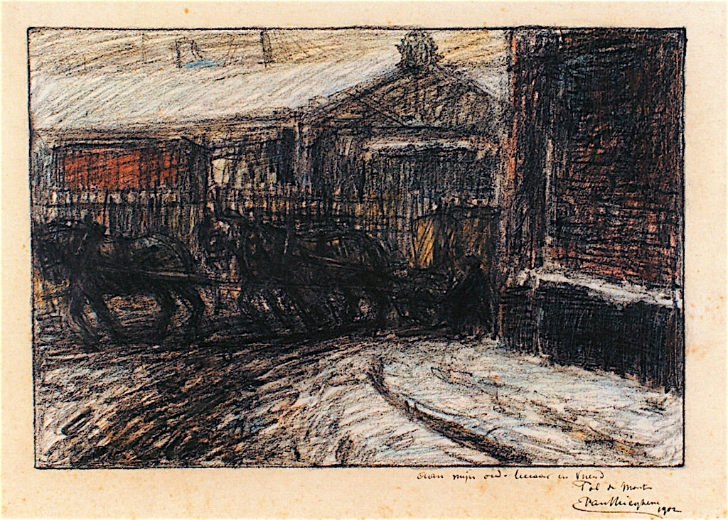 At the Red Star Line by Eugeen van Mieghem,16x12(A3) Poster
