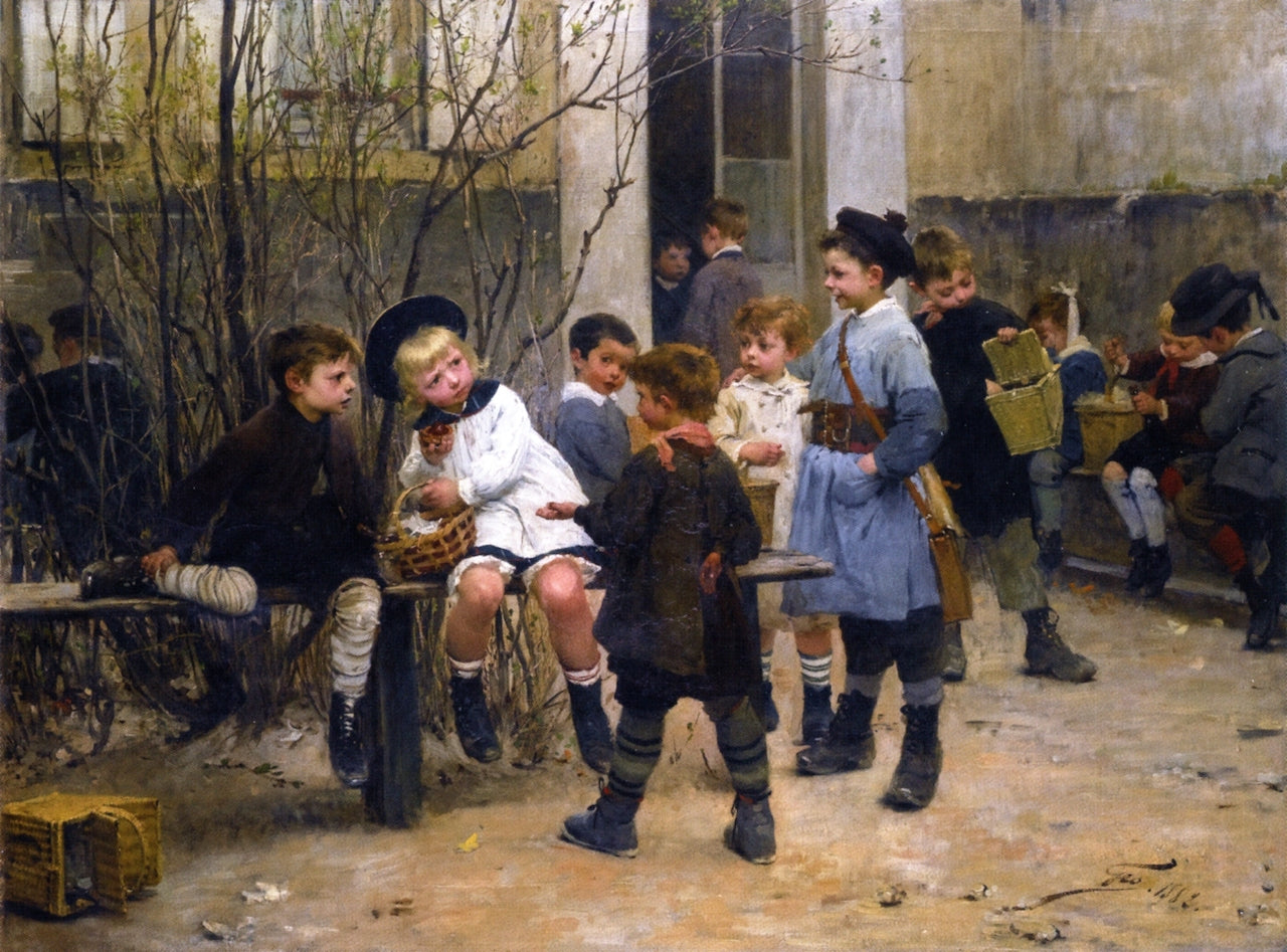 Snack Time by Henri Jules Jean Geoffroy,A3(16x12")Poster
