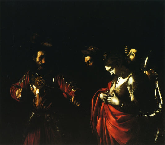 Martyrdom of St. Ursula, vintage artwork by Caravaggio, 12x8" (A4) Poster