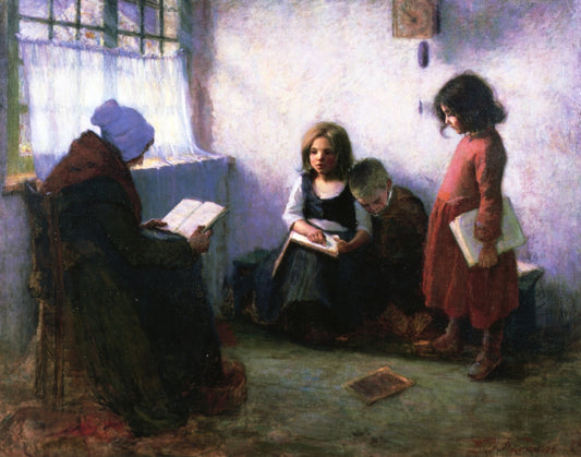 En Penitence, vintage artwork by Willie Betty Newman, 12x8" (A4) Poster