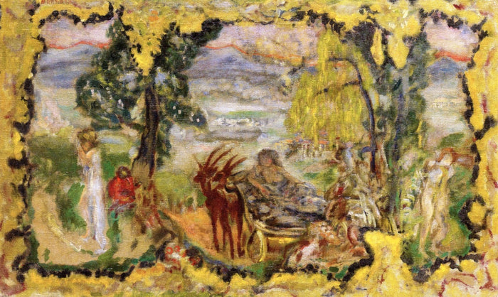 Animated Landscape with Bathers by Pierre Bonnard,A3(16x12