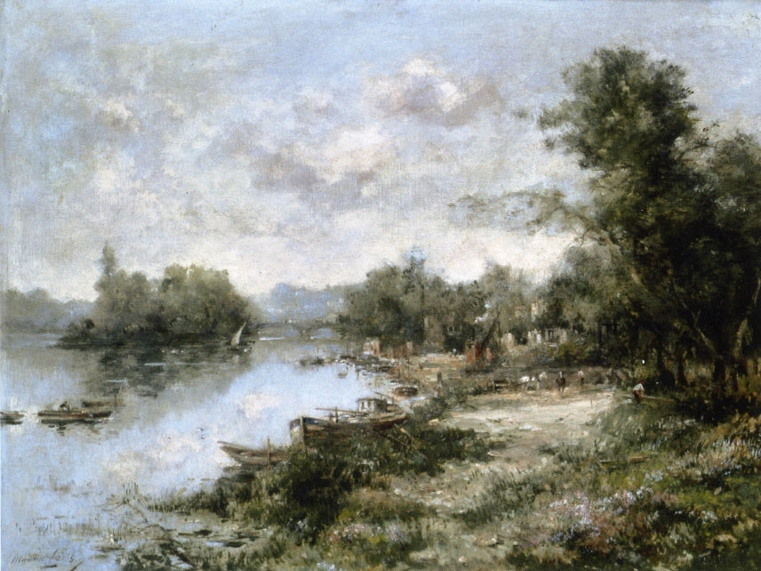 The Seine at Courevoie by Maurice Levis,A3(16x12")Poster