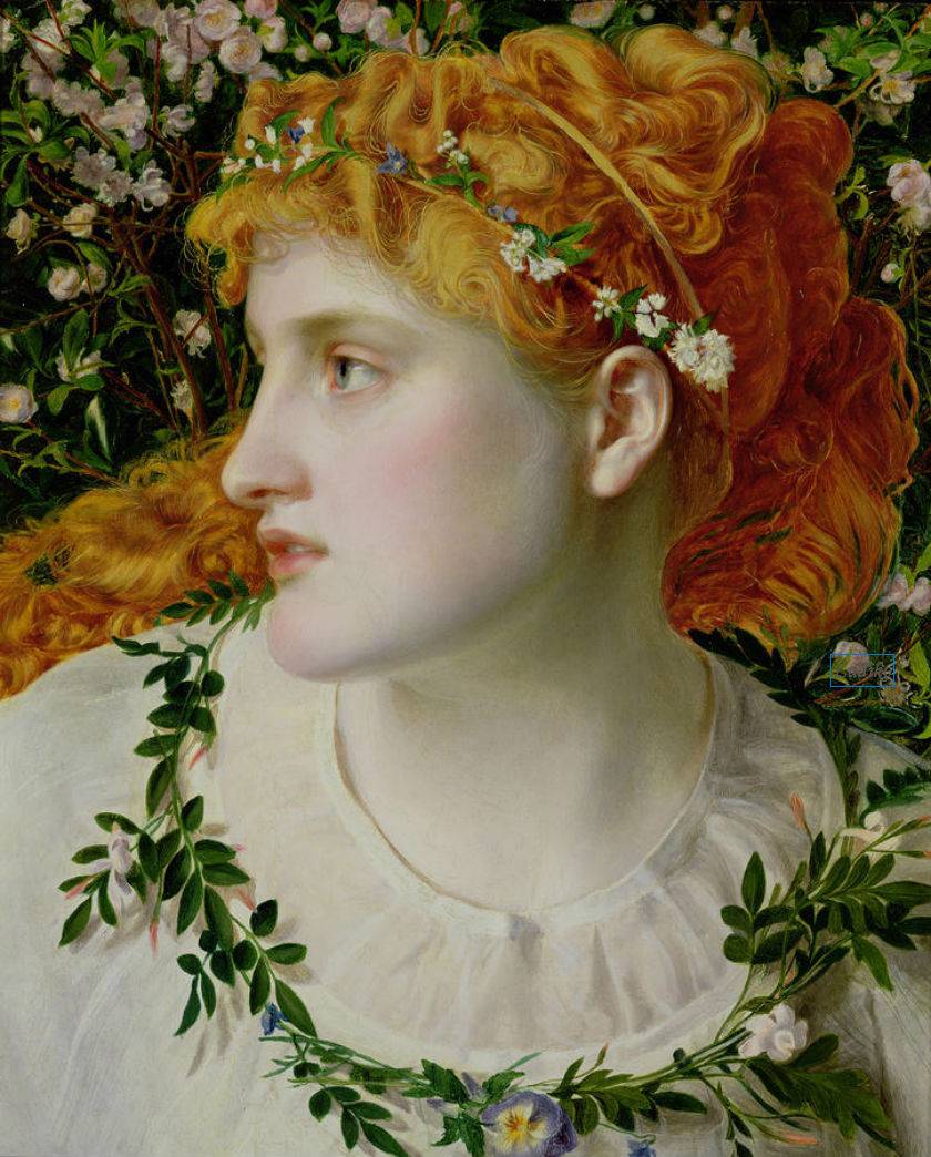 Perdita, vintage artwork by Anthony Frederick Sandys, 12x8" (A4) Poster