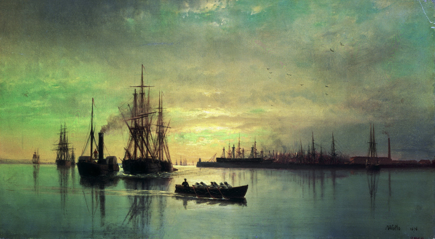 Kronstadt, vintage artwork by Lev Lagorio, 12x8" (A4) Poster