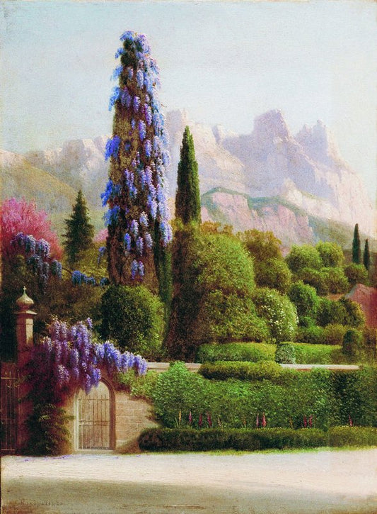 A View of Mount Ai-Petri, Crimea, vintage artwork by Gavriil Kondratenko, 12x8" (A4) Poster