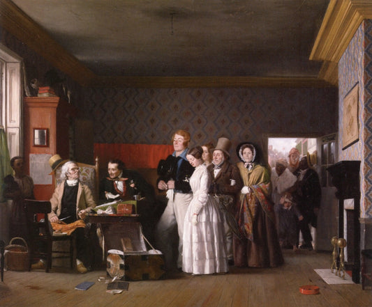 The Sailor's Wedding, vintage artwork by Richard Caton Woodville, 12x8" (A4) Poster