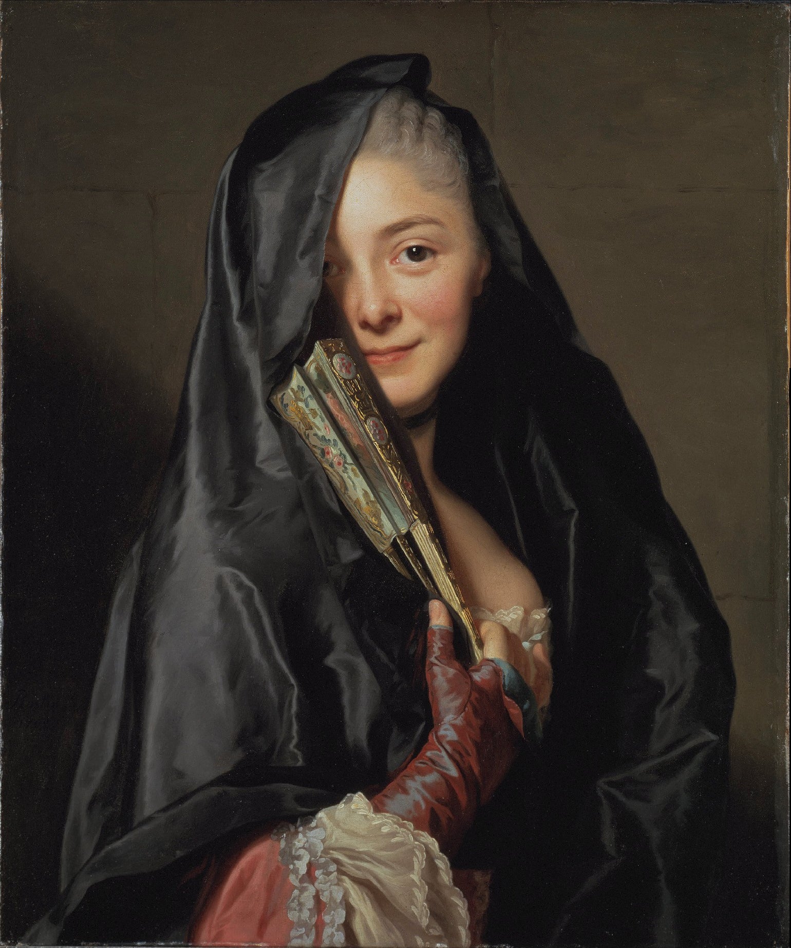 The Lady with the Veil, vintage artwork by Alexander Roslin, 12x8" (A4) Poster