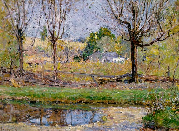 Creek Reflection, vintage artwork by William Forsyth, 12x8" (A4) Poster