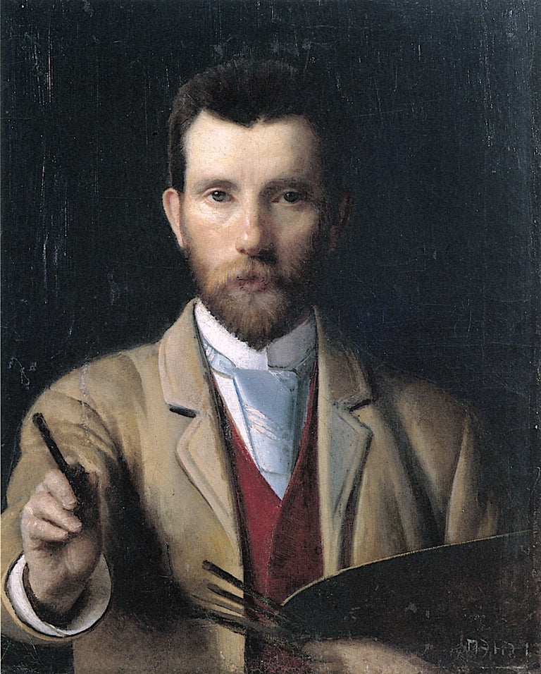 Self-Portrait with Palette by Yehuda Pen,A3(16x12")Poster
