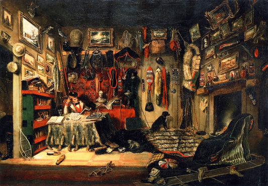 An Officer's Room in Montreal, vintage artwork by Cornelius Krieghoff, A3 (16x12") Poster Print