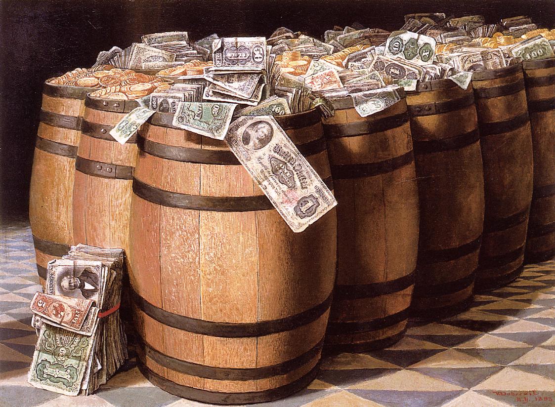 Money to Burn, vintage artwork by Victor Dubreuil, 12x8" (A4) Poster