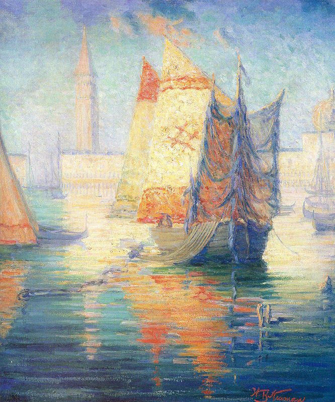 Golden Hour in Venice by Willie Betty Newman,A3(16x12")Poster