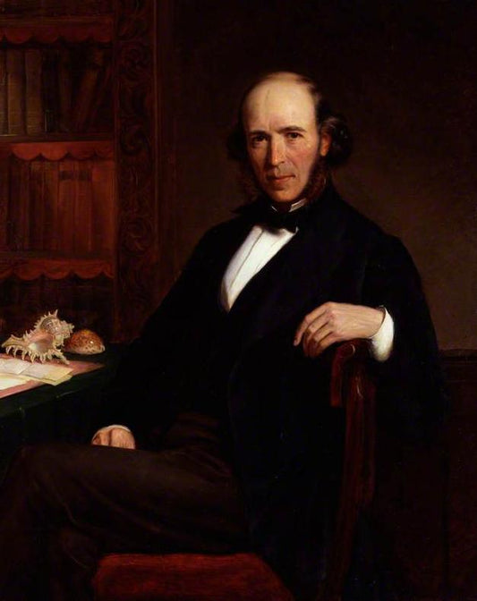Portrait of Herbert Spencer, vintage artwork by John Bagnold Burgess, 12x8" (A4) Poster