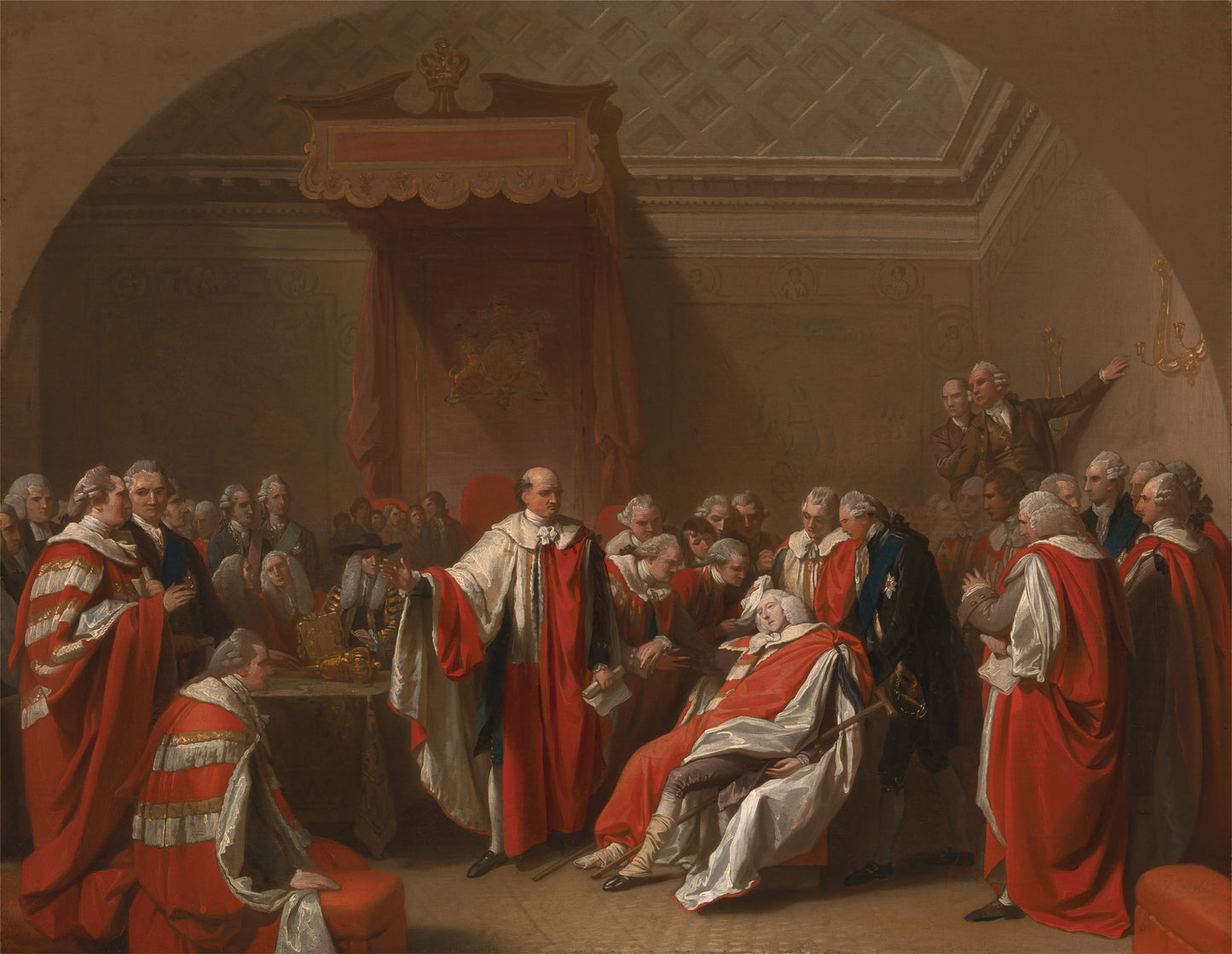 The Death of Chatham, vintage artwork by Benjamin West, 12x8" (A4) Poster