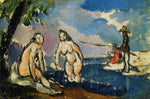 Bathers and Fisherman with a Line, vintage artwork by Paul Cezanne, 12x8" (A4) Poster