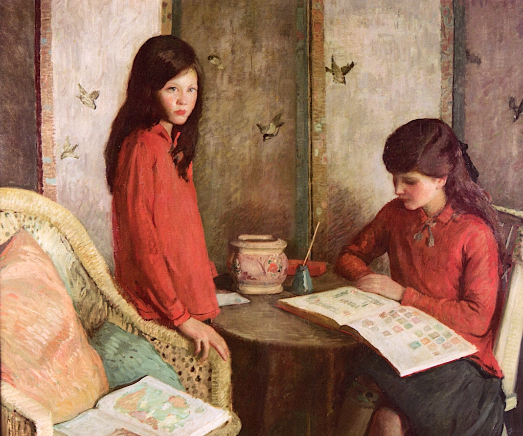 The Stamp Collectors by Rae Sloan Bredin,16x12(A3) Poster