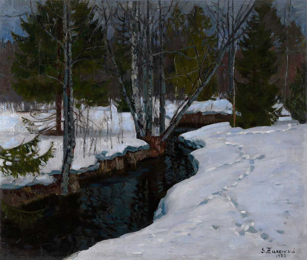 Early Spring in the Forest by Stanislav Zhukovsky,16x12(A3) Poster