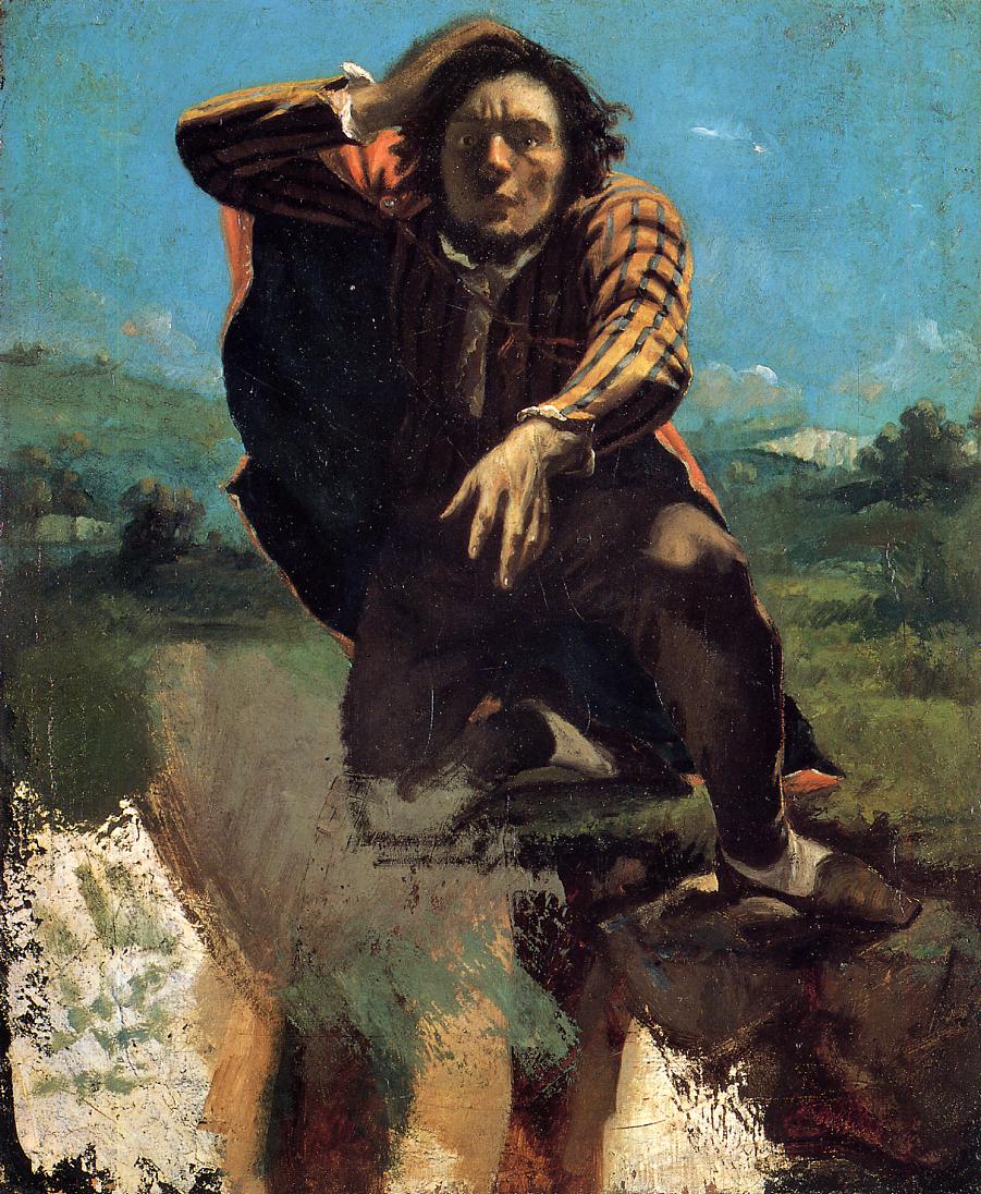The Desperate Man, vintage artwork by Gustave Courbet, A3 (16x12") Poster Print