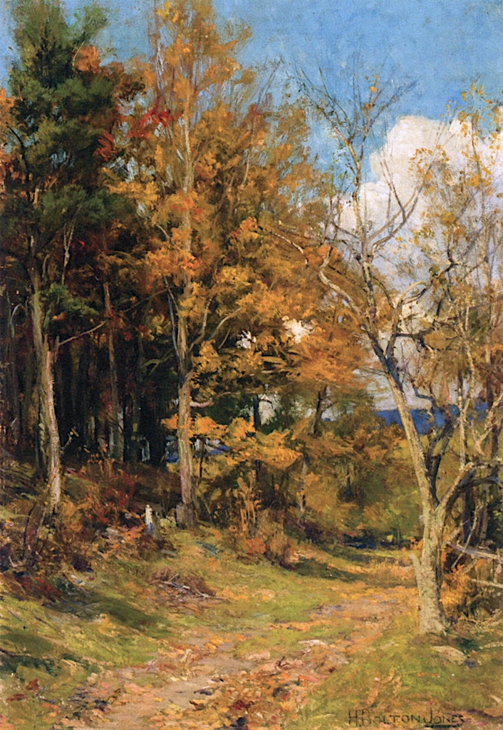 The Lure of Autumn, vintage artwork by Hugh Bolton Jones, 12x8" (A4) Poster