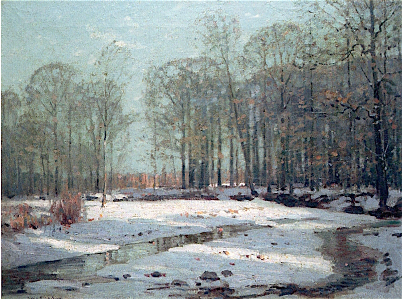 The Sawkill in Winter by John F. Carlson,16x12(A3) Poster
