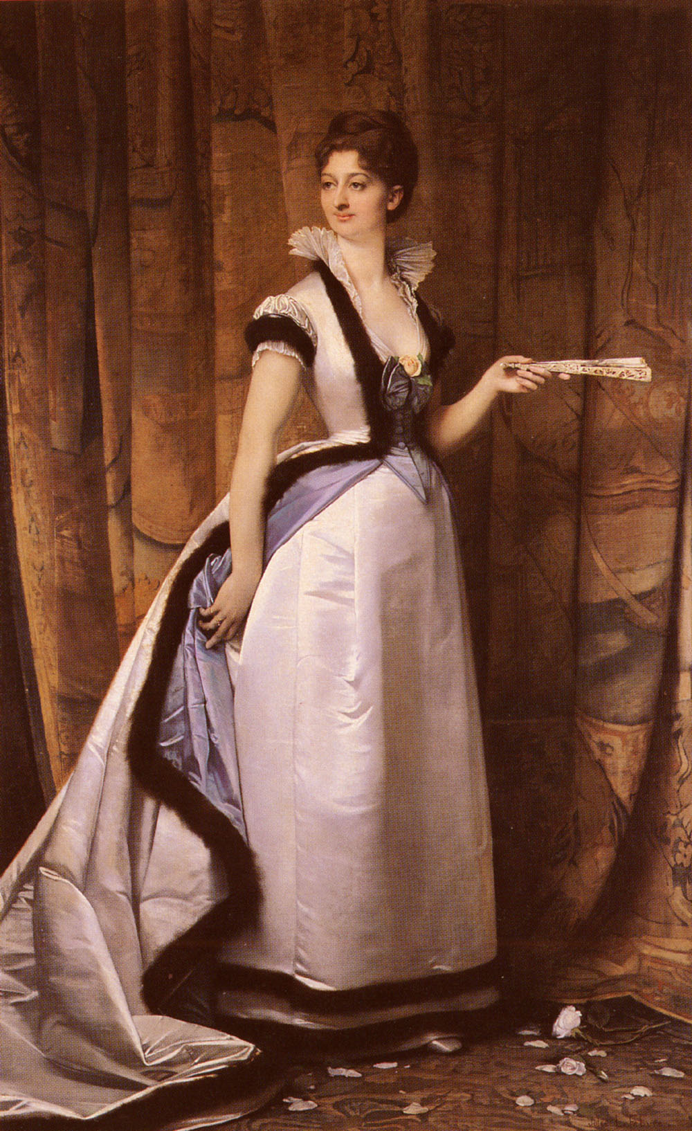 Portrait Of A Woman, vintage artwork by Jules Joseph Lefebvre, 12x8" (A4) Poster