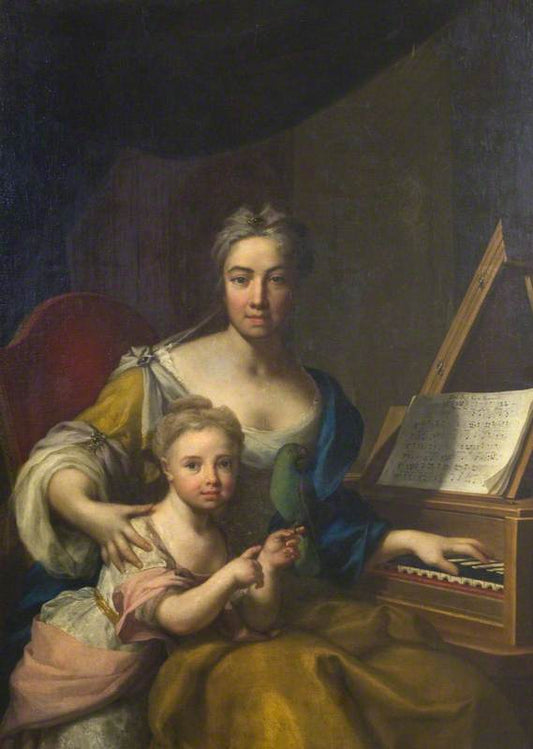 Frances, Wife of John, 6th Earl of Mar, Daughter of Evelyn, 1st Duke of Kingston, vintage artwork by Francesco Trevisani, 12x8" (A4) Poster