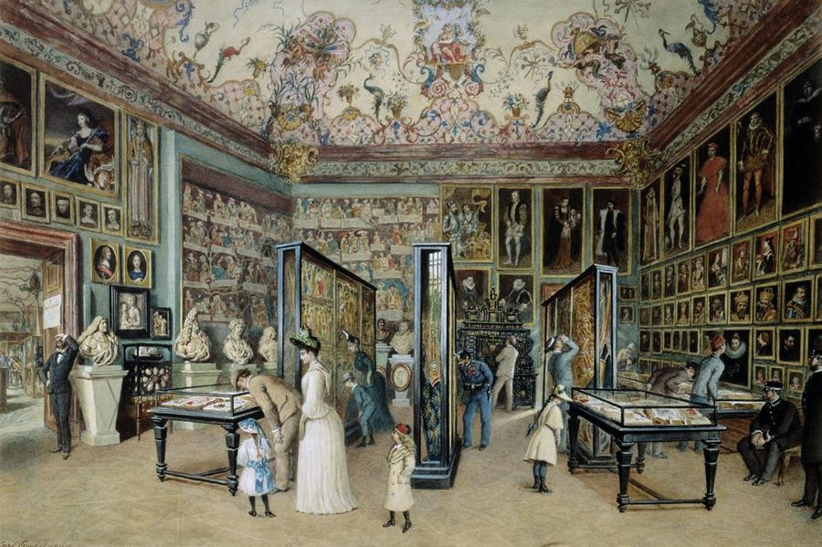 Der Stammbaumsaal, vintage artwork by Carl Goebel, 12x8" (A4) Poster