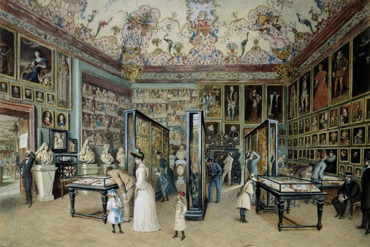 Der Stammbaumsaal, vintage artwork by Carl Goebel, 12x8" (A4) Poster