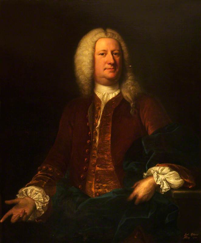 John Carteret, 2nd Earl Granville, vintage artwork by Attributed to Thomas Hudson, 12x8" (A4) Poster