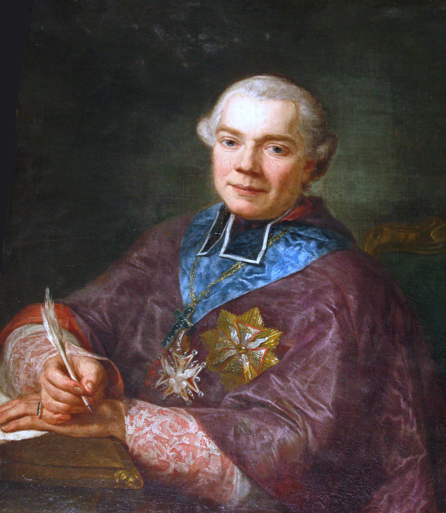 Portrait of Ignacy Massalski, vintage artwork by Marcello Bacciarelli, 12x8" (A4) Poster