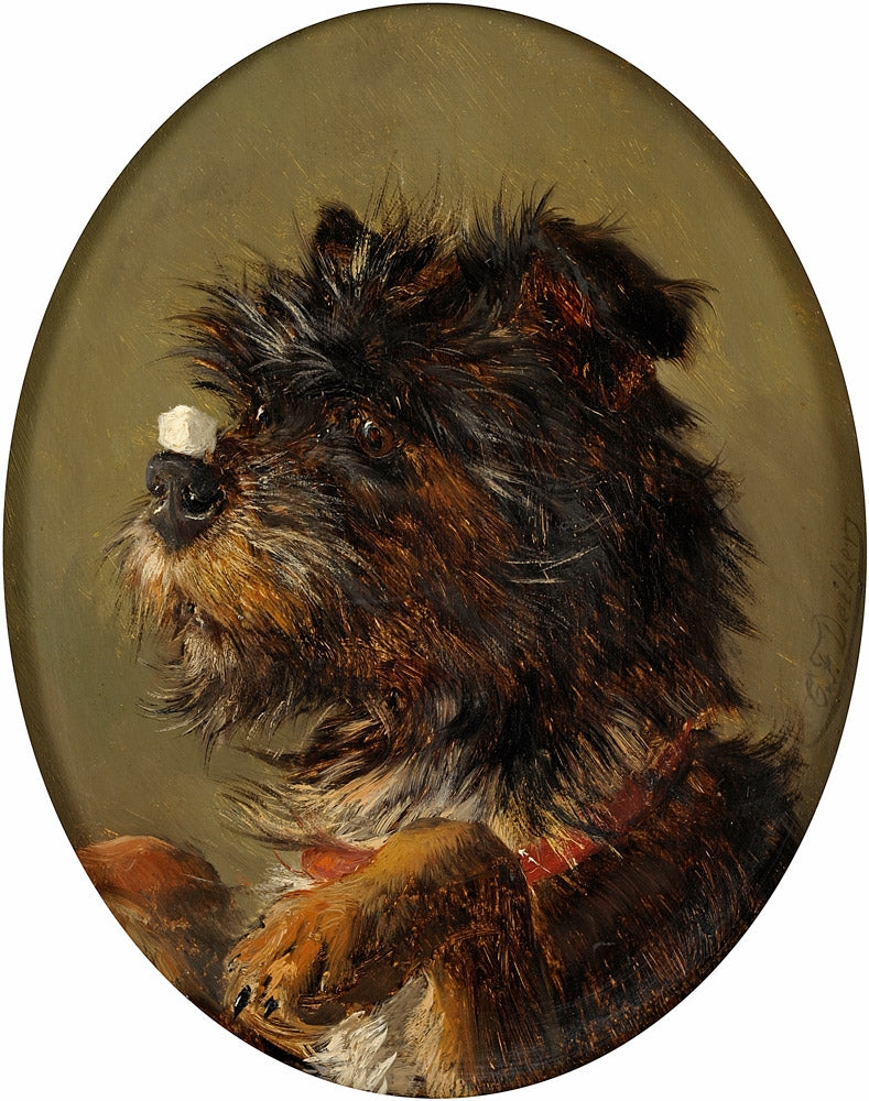 Circus Dog, vintage artwork by Carl Friedrich Deiker, 12x8" (A4) Poster