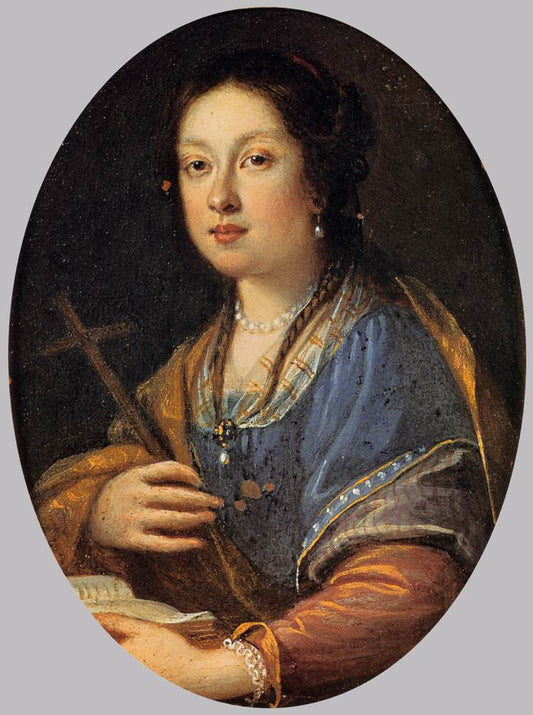Portrait of Margherita de' Medici, vintage artwork by Justus Sustermans, 12x8" (A4) Poster