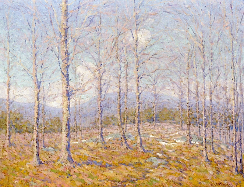 After the Leaves Fall, vintage artwork by Robert Vonnoh, 12x8" (A4) Poster