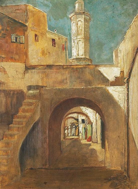 Street in Tunis (Tuniszi utca reszlet) by Gyula Tornai,A3(16x12")Poster