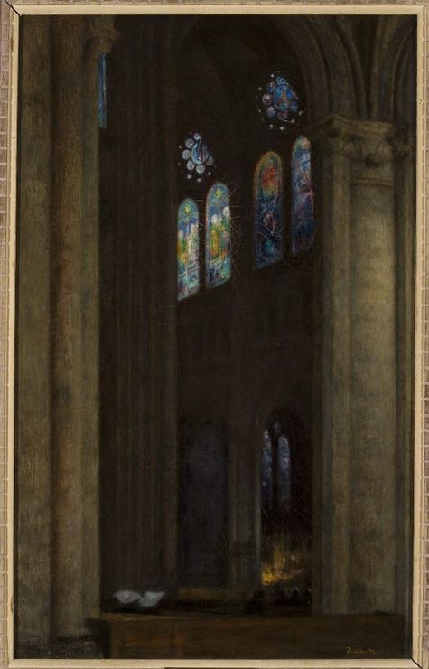Interior of the Cathedral in Chartres by Jozef Pankiewicz,A3(16x12")Poster