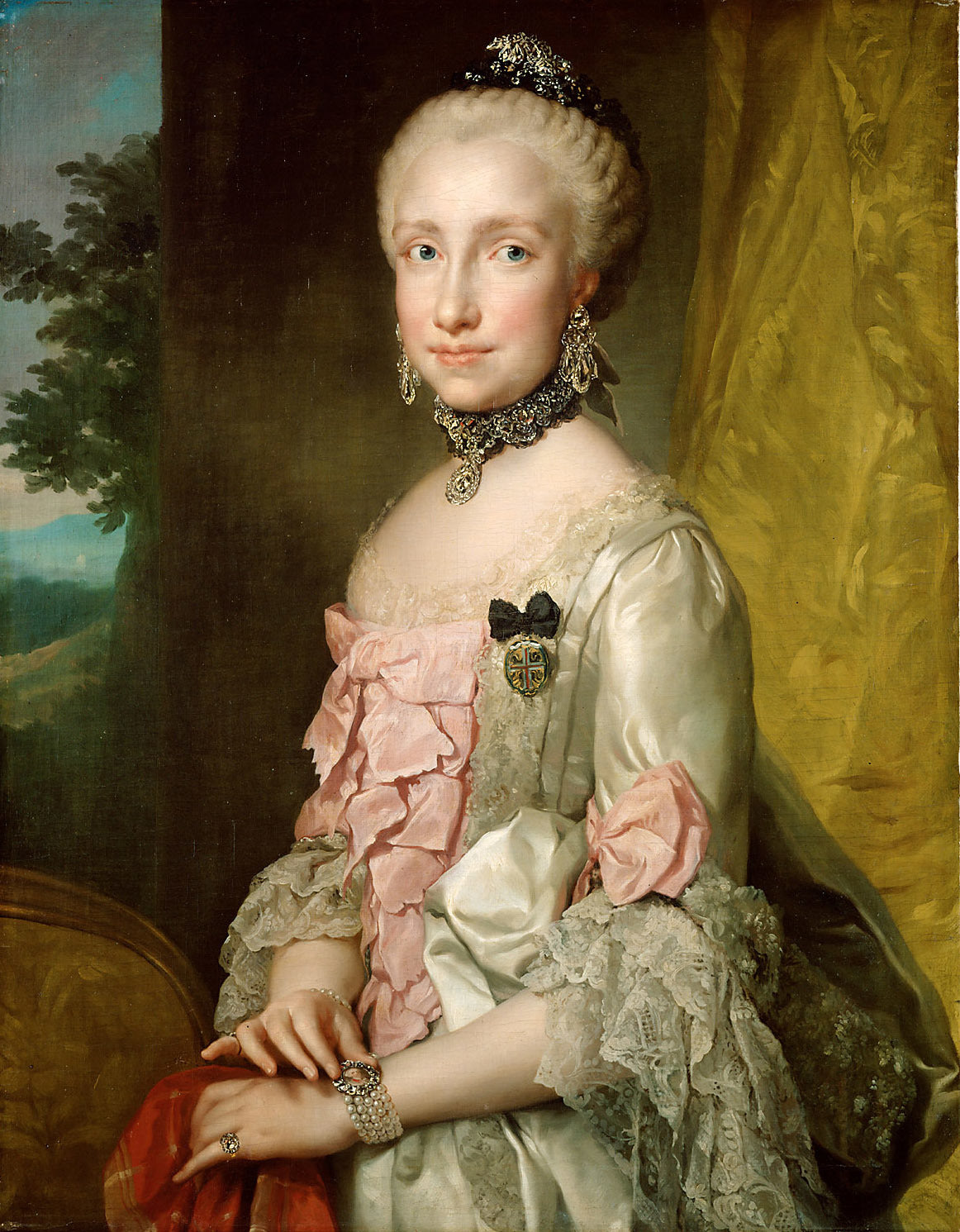 Maria Ludovica (1745-1792),Wife of Leopold II., vintage artwork by Anton Raphael Mengs, 12x8" (A4) Poster