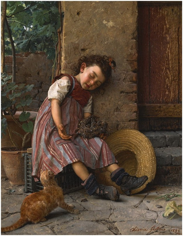 Propitious Moment, vintage artwork by Gaetano Chierici, 12x8" (A4) Poster