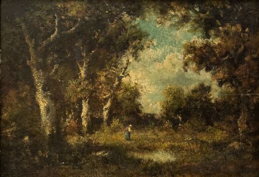 Barbizon Woods, vintage artwork by Narcisse Dìaz de la Peña, A3 (16x12") Poster Print