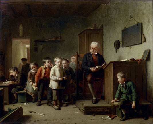 The Classroom, vintage artwork by Theodore Bernard de Heuvel, A3 (16x12") Poster Print