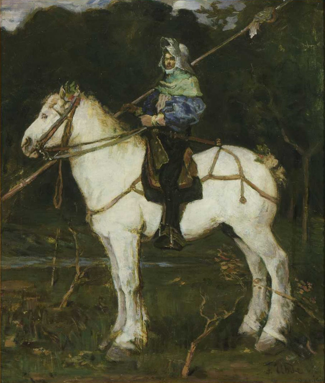 Horseman, vintage artwork by Fritz von Uhde, 12x8" (A4) Poster