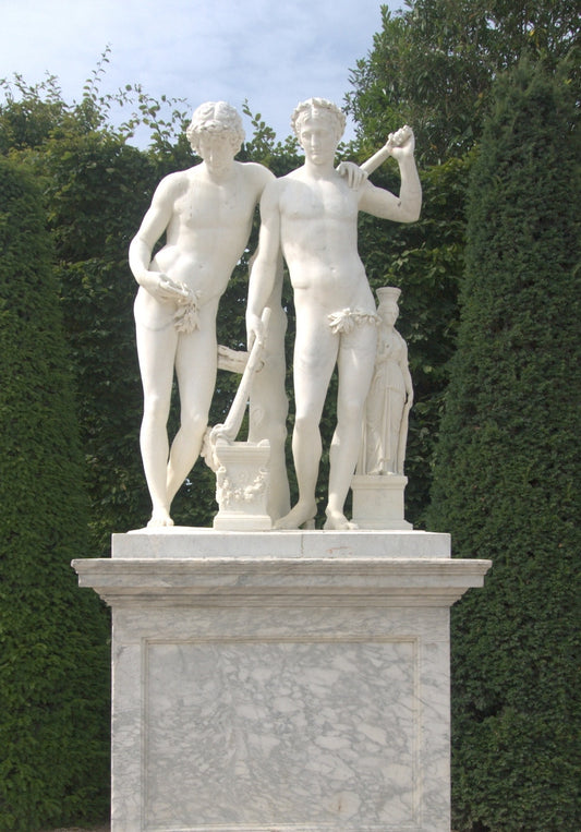 Castor and Pollux, vintage artwork by Antoine Coysevox, 12x8" (A4) Poster